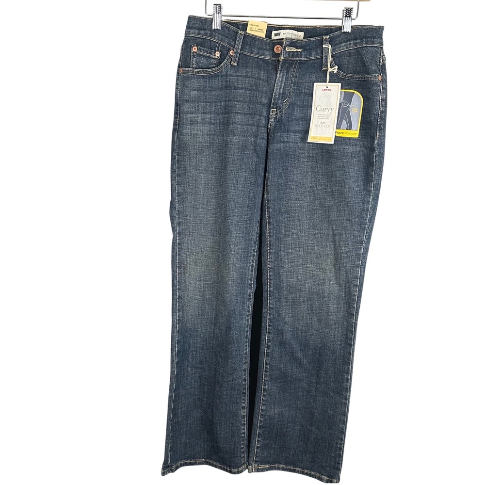 Levis 529 Curvy Bootcut Jeans Womens 10 Medium Dark Wash Denim New NWT